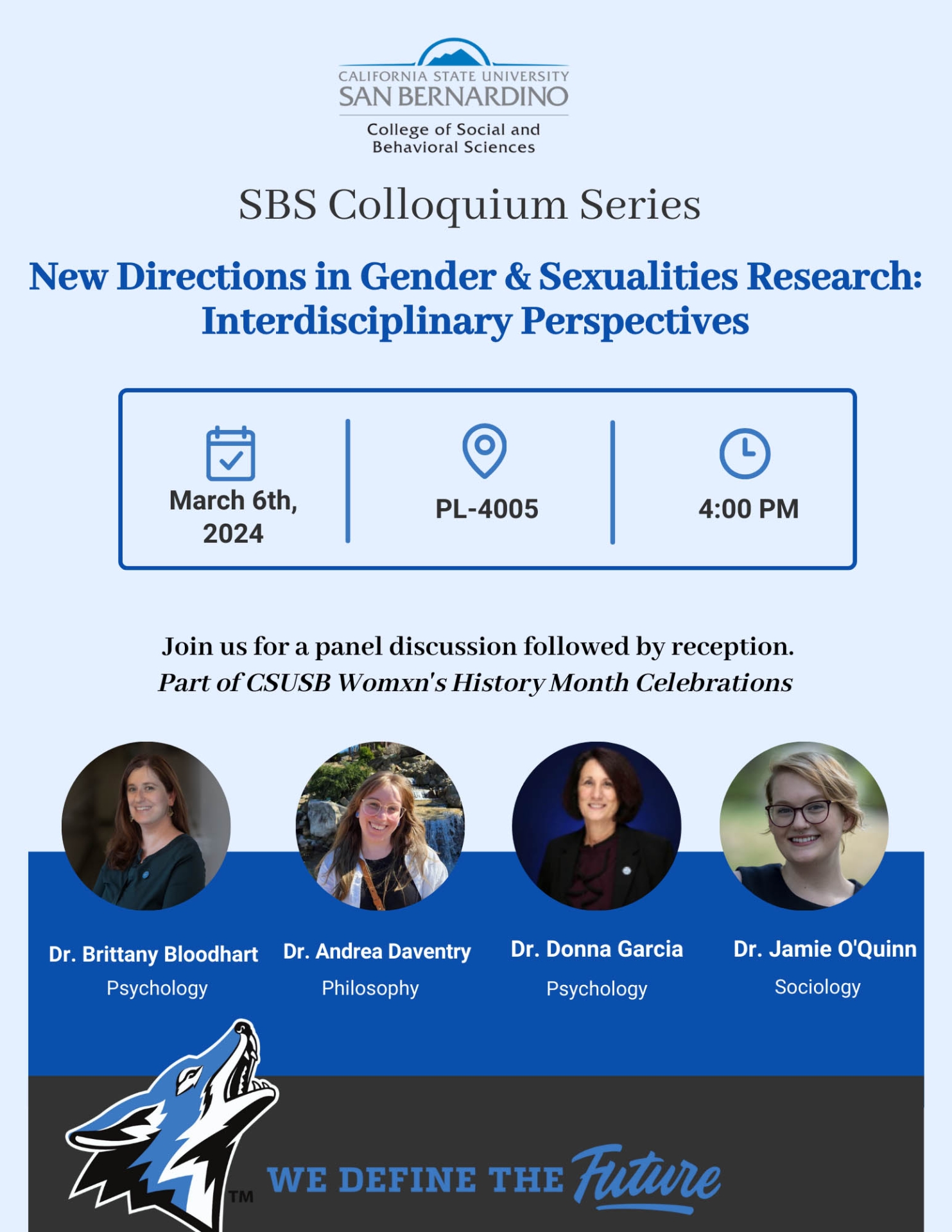 CSBS Gender & Sexualities Research Colloquium flyer