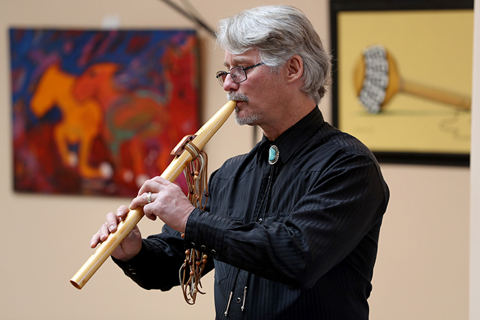 Music was also featured at the Native Voices Poetry Festival.