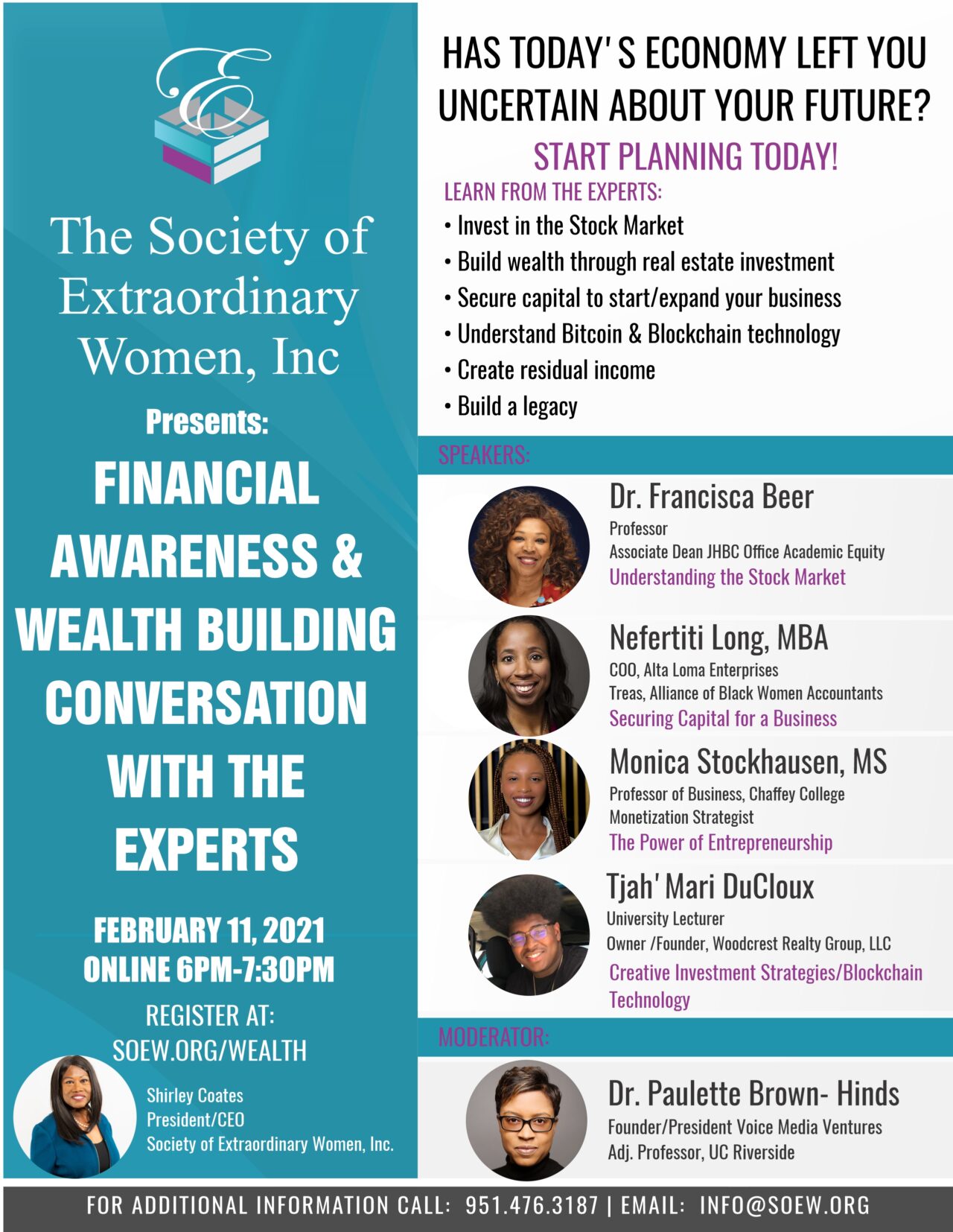 SOEW financial awareness seminar flyer