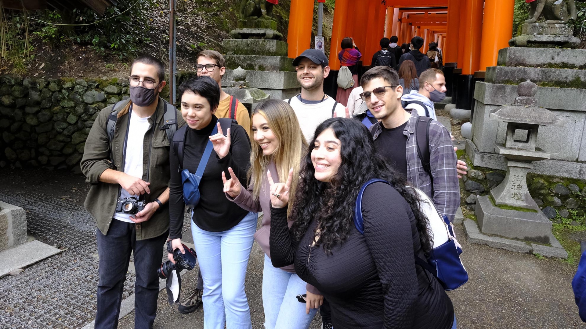 The CSUSB MUN Kobe team at the Kiyomizo-dera Shrine Complex