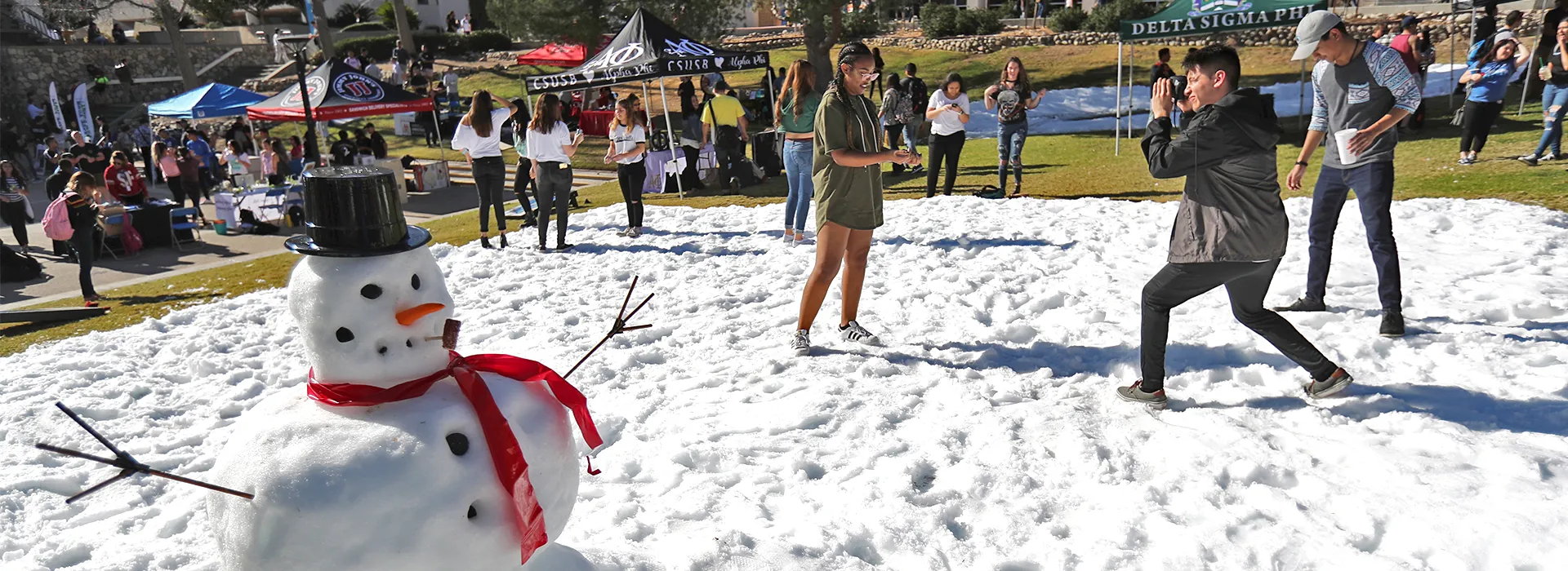 Snow day at CSUSB