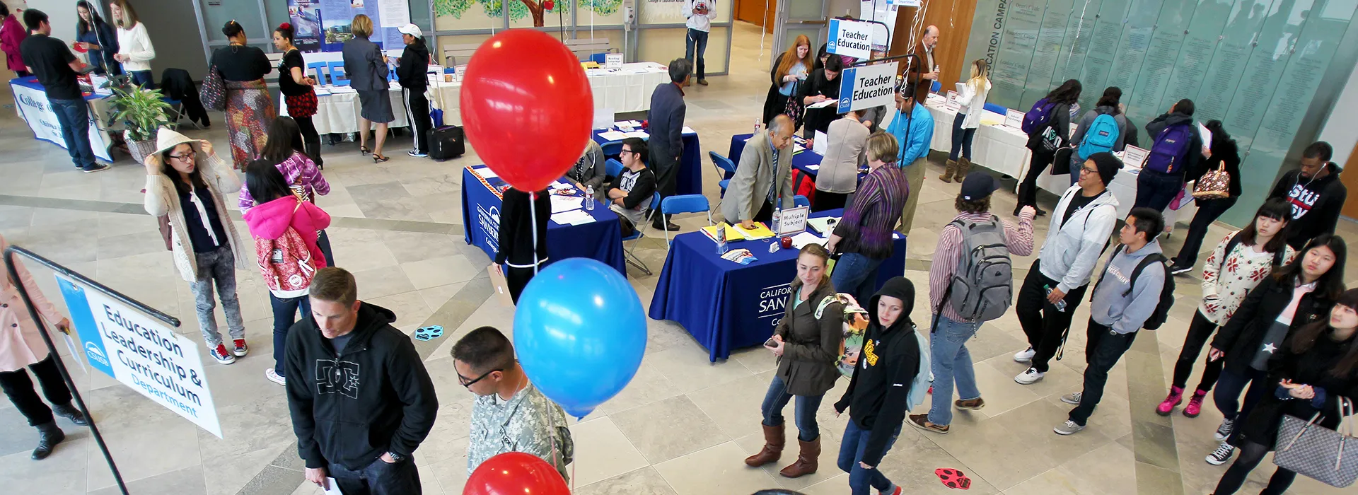 CSUSB students at College of Education open house
