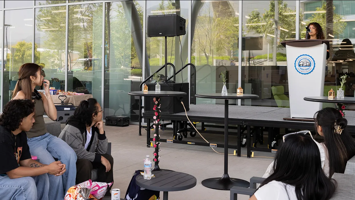 The “Uplifting Identities and Sharing Our History” event took place at noon on Thursday, May 2, on the Santos Manuel Student Union North patio.