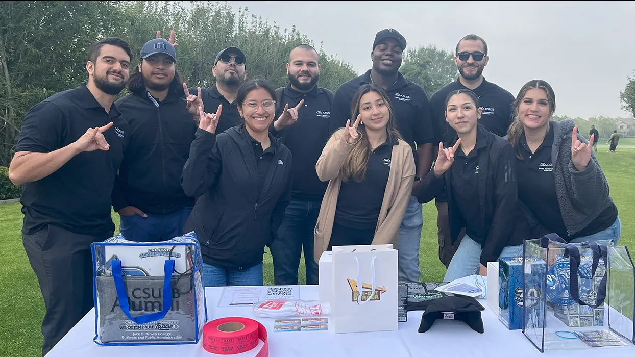 Marketing students at the CSUSB Spring Classic Golf Tournament on April 19 at the Sierra Lakes Golf Course in Fontana.