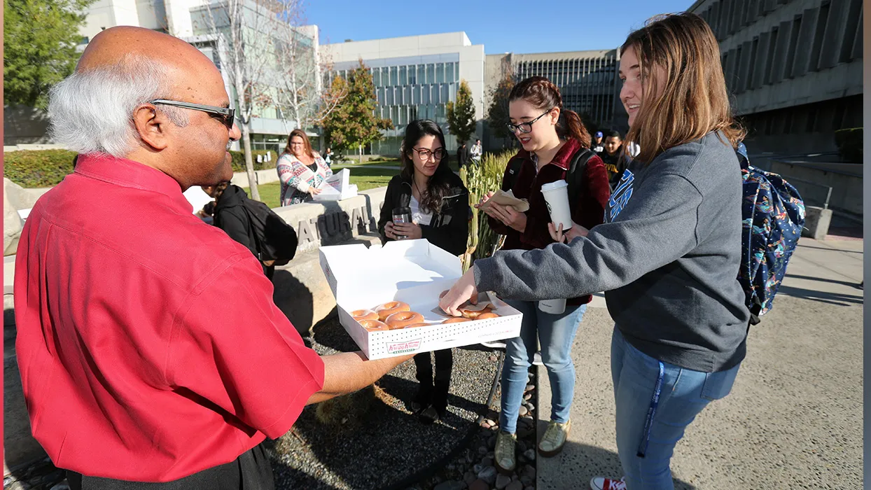The Fall Open House and Donuts with the Dean event, scheduled for Sept. 11, will feature a welcome session with Sastry G. Pantula (left), dean of the College of Natural Sciences. Students will hear about the college’s vision for the upcoming year and learn about opportunities for growth in STEM fields.