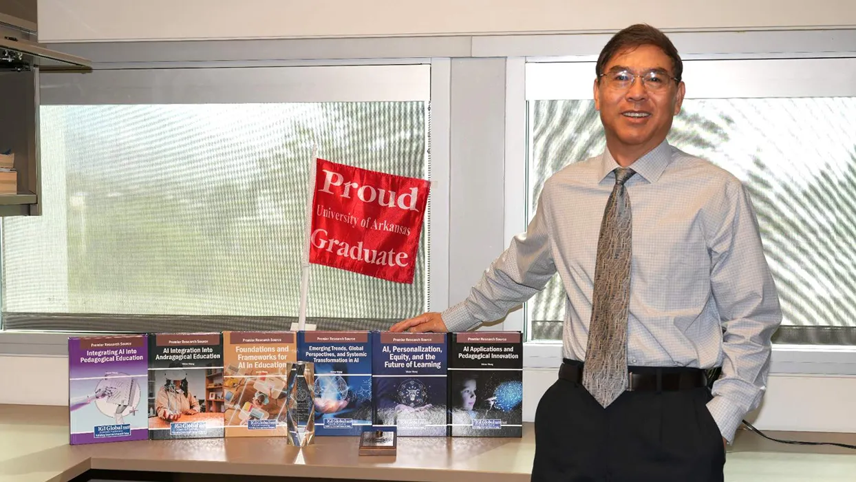 Viktor Wang, professor in the College of Education, with the workshop series.