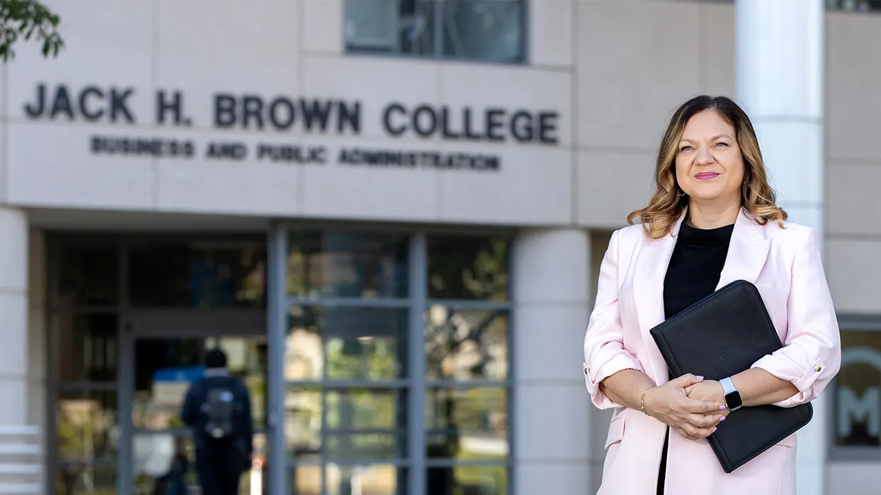 Maggie Boyraz, associate professor in the Department of Management at Cal State San Bernardino’s Jack H. Brown College of Business and Public Administration