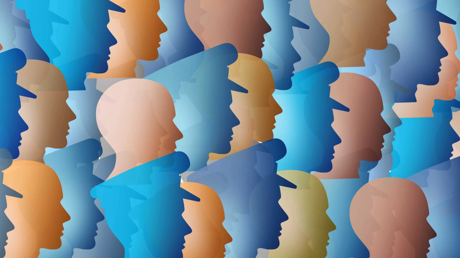 Illustration of police and citizens.