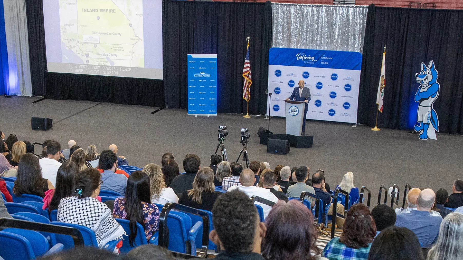 The university community assembled for the 2025 Convocation in Coussoulis Arena