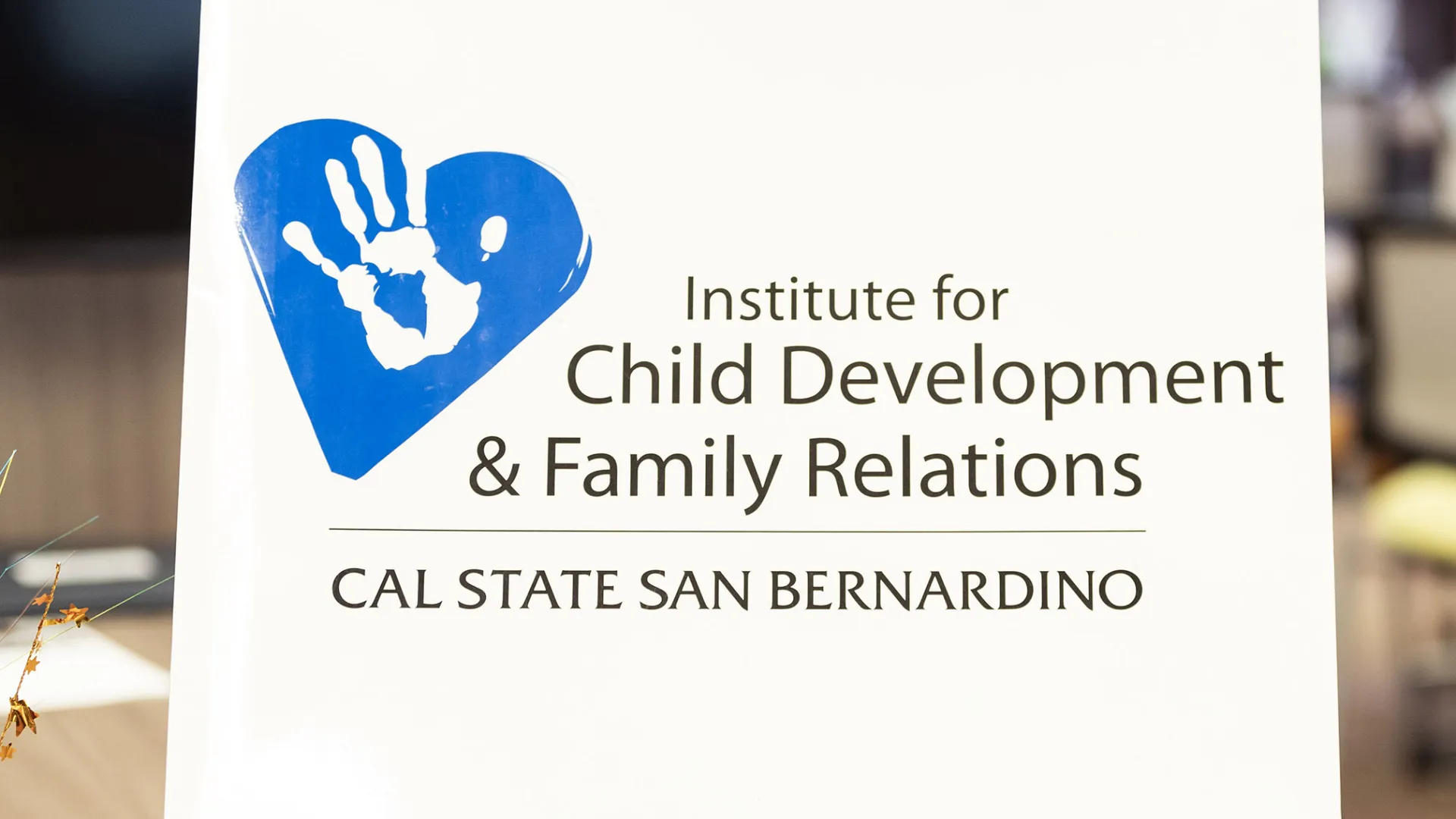 Institute for Child Development and Family Relations sign.