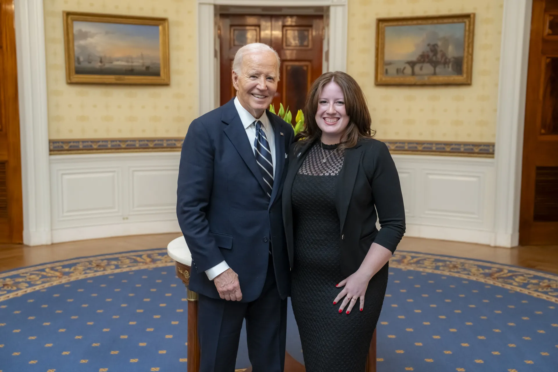 Former President Joe Biden and Rhian Reyes