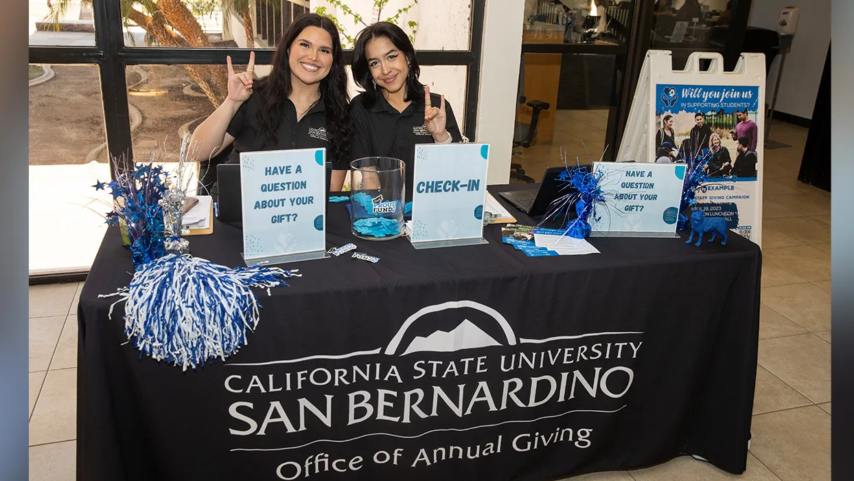 The 2026 CSUSB Faculty and Staff Giving Campaign will take place April 6-24. This year’s theme, “Sustaining Legacy, Shaping the Future,” reflects the university’s commitment to honoring past contributions while investing in the next generation.
