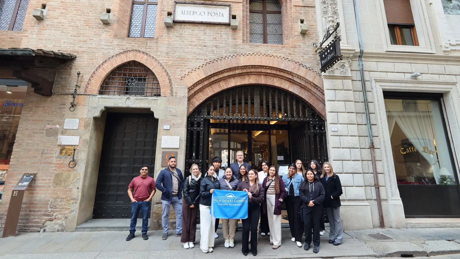 CSUSB Palm Desert Campus hospitality management students in Italy