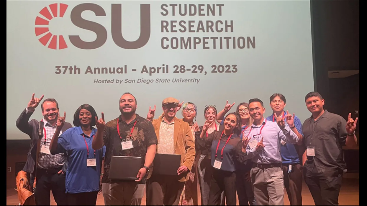 CSUSB students at the CSU Research Competition at San Diego State.