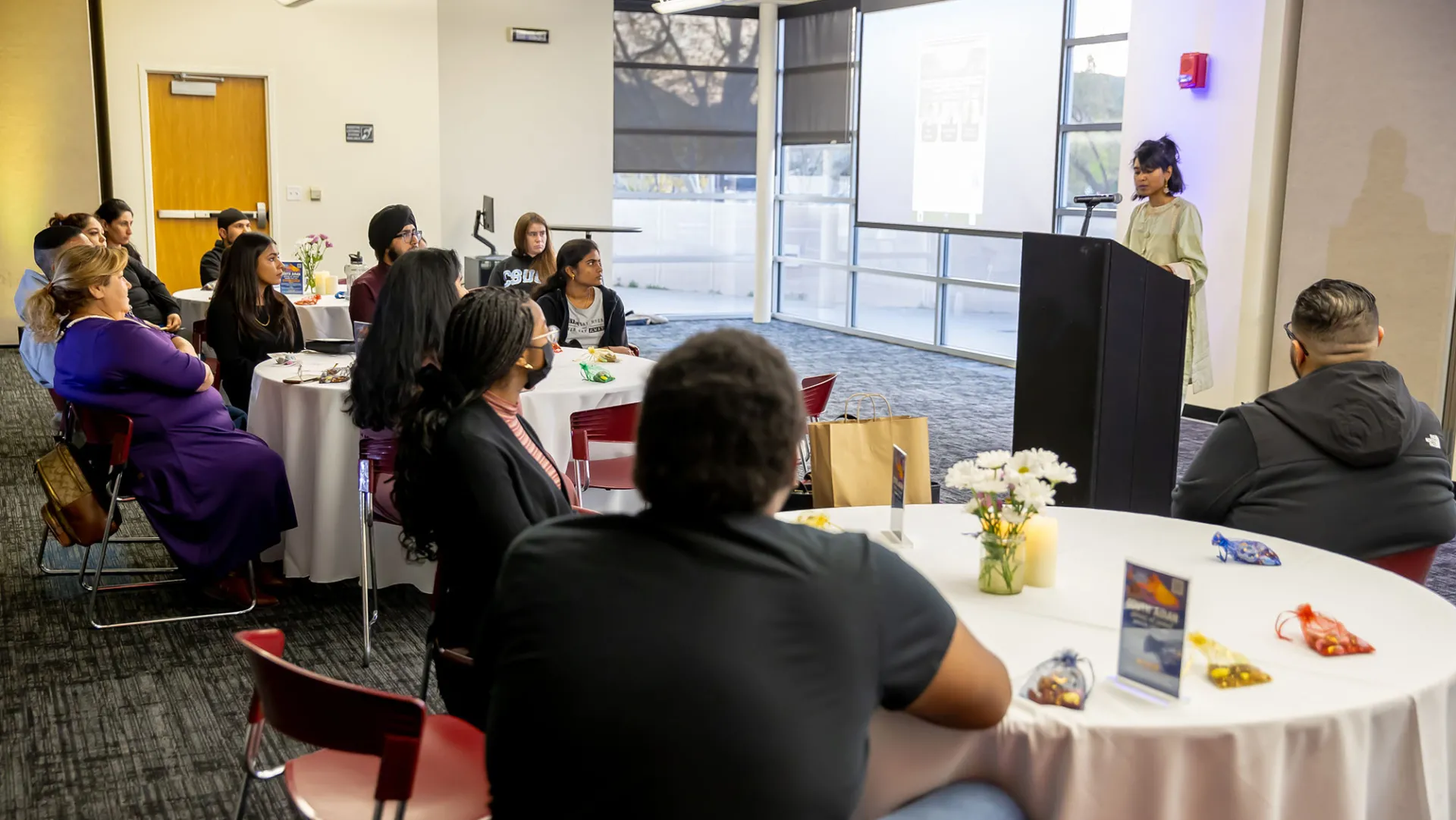 Attendees at the program “South Asian Stories at Sunset.”