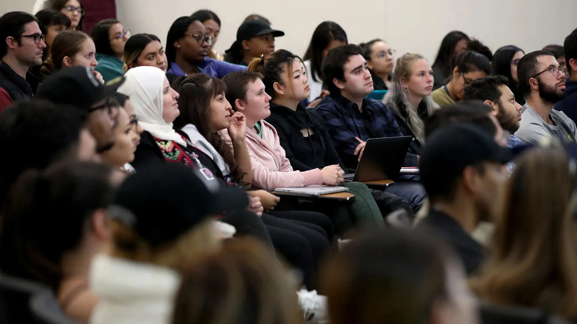 Students attending a past Center for the Study of Muslim & Arab Worlds event.