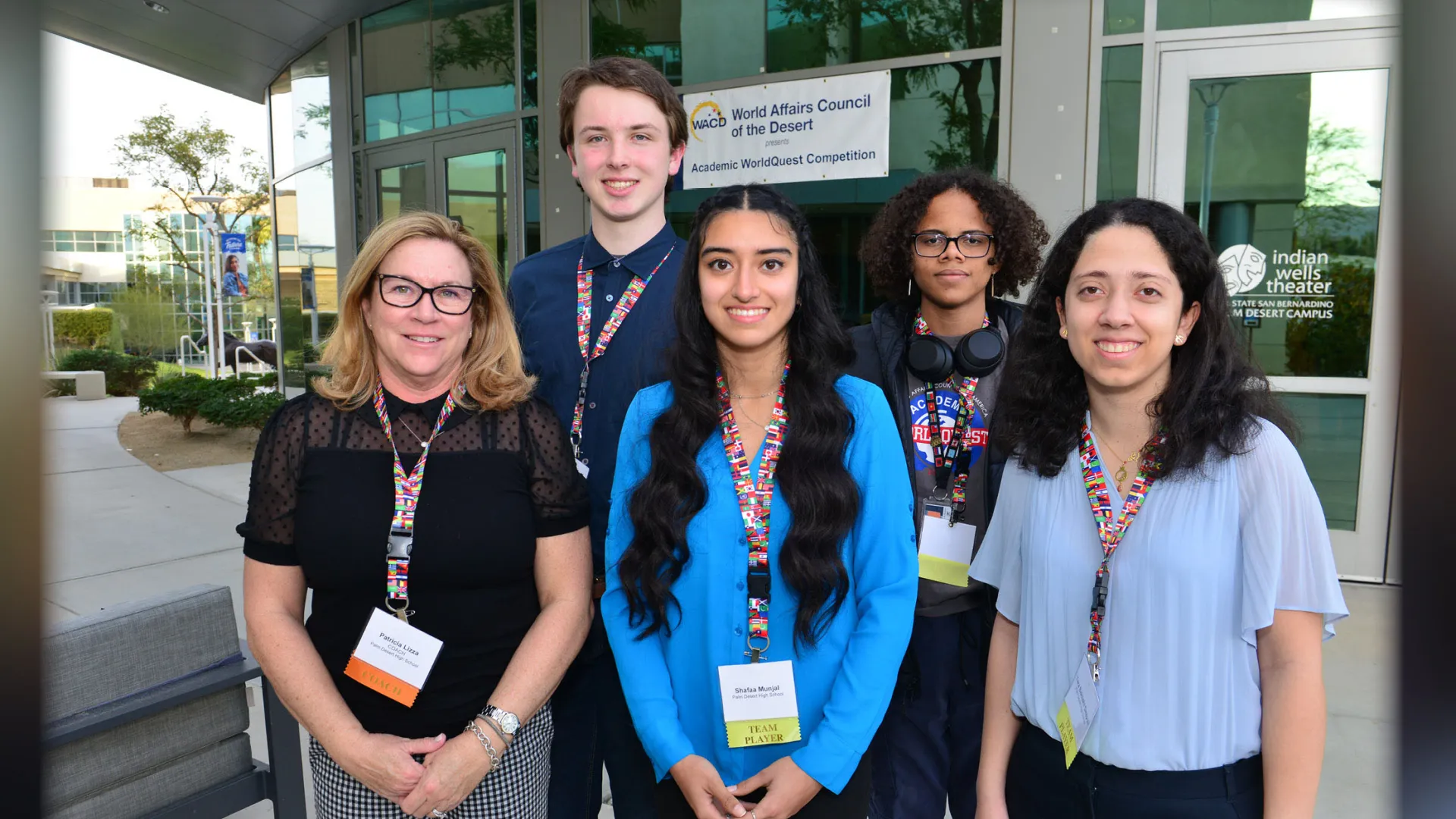 Palm Desert High School team at 2023 Academic WorldQuest competition