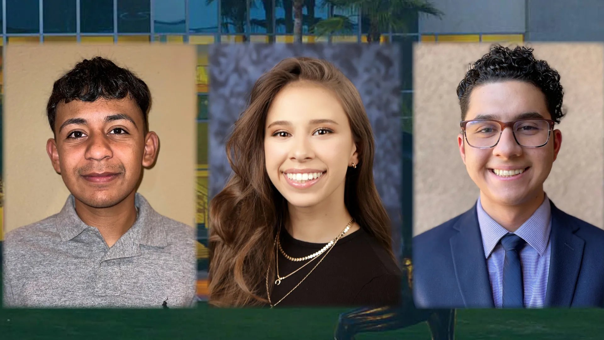 From left: Oscar Diaz Soto, Madison Eves and Jason Davalos