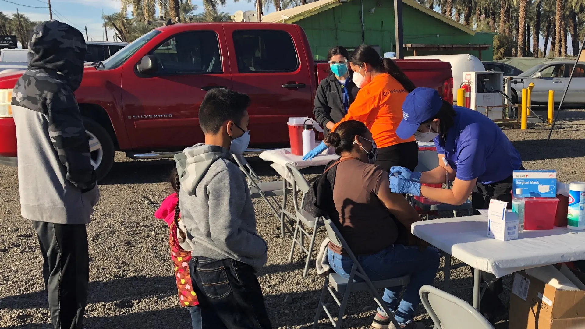 PDC Street Medicine flu clinic in Thermal, Dec 13