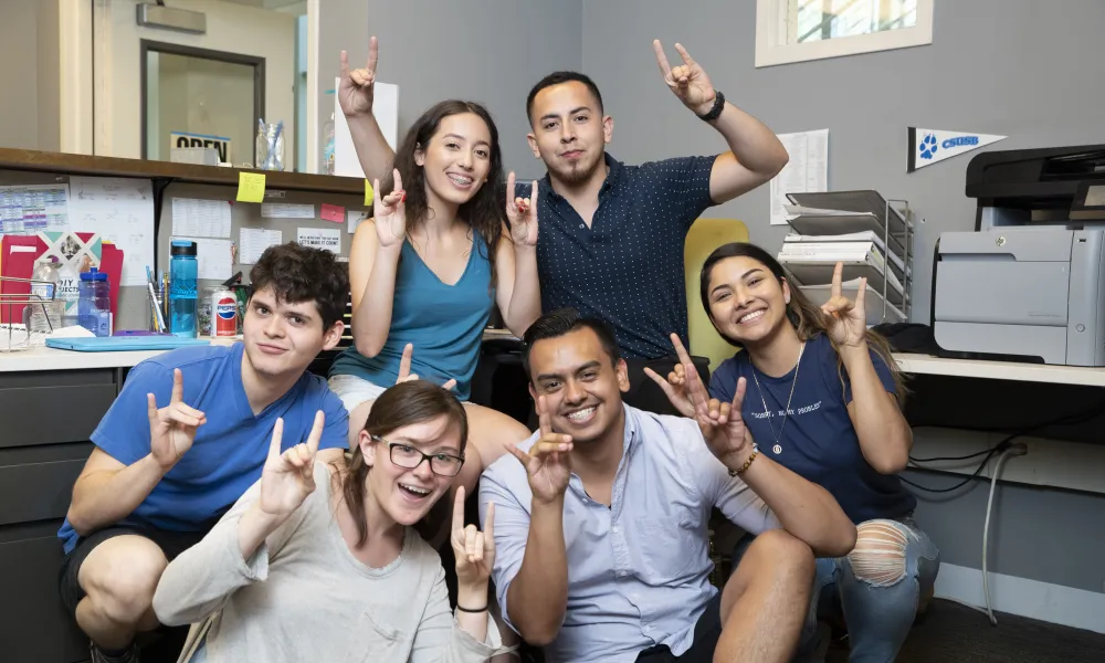 Group of CSUSB students