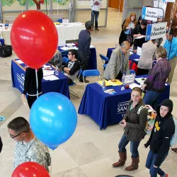 CSUSB students at College of Education open house