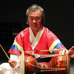 A musician performs at the 2017 Korean Festival at CSUSB. 