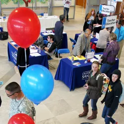 CSUSB students at College of Education open house