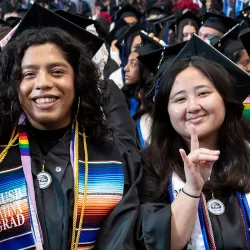 Graduates were all smiles at the College of Natural Sciences commencement ceremony. 