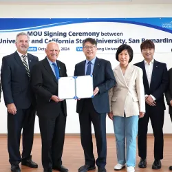 California State University, San Bernardino and Sejong University, Republic of Korea signed a memorandum of understanding to strengthen their educational and cultural ties.