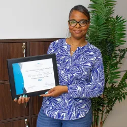 Reneisha Wilkes, EOP Renaissance Scholars Program coordinator, earned CSUSB’s Outstanding Professional Academic Advisor Award for going above and beyond in guiding and mentoring students.