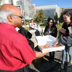 The Fall Open House and Donuts with the Dean event, scheduled for Sept. 11, will feature a welcome session with Sastry G. Pantula (left), dean of the College of Natural Sciences. Students will hear about the college’s vision for the upcoming year and learn about opportunities for growth in STEM fields.