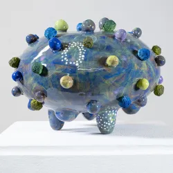 One of the pieces from “Adaptive Compulsion,” Amanda Santos’ mixed media installation.