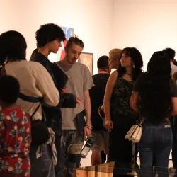 Attendees visit RAFFMA to view art by CSUSB students and professional artists.
