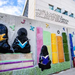 Eternal Learning sculpture outside the Watson College of Education