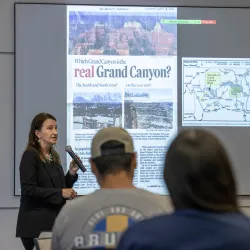 Yolonda Youngs at the recent Provost Presents Faculty Research talk at the CSUSB Faculty Center for Excellence at the John M. Pfau Library.