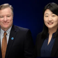 Robert Stokes, left, and Ki Eun Kang, co-primary investigators for the grant