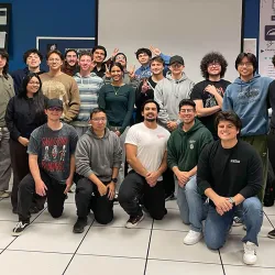 Members of CISO and WiCyS, cybersecurity student organizations, who excelled at the NCAE Cyber Games Southwest Regional Competition.