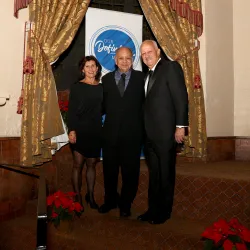 From left, Evy Morales, Cheech Marin, President Tomás D. Morales