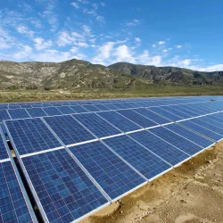 The solar panel array at Cal State San Bernardino. 