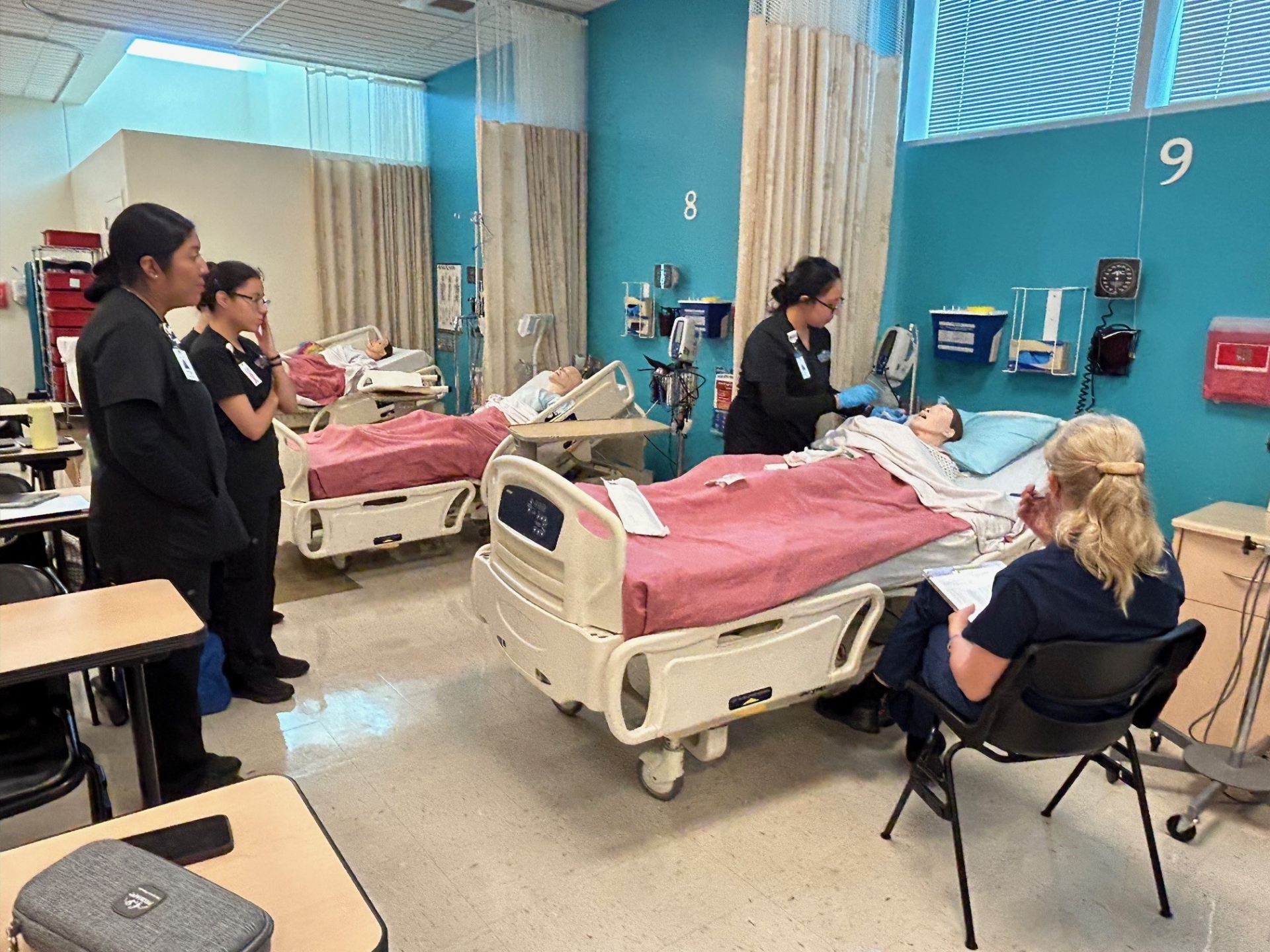 PDC students in the nursing lab