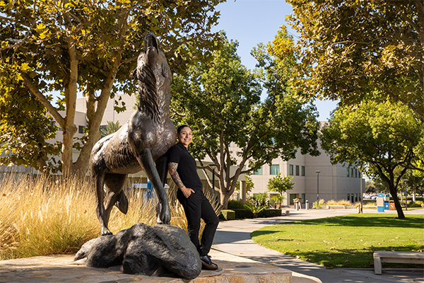 Brenda Angel, a proud alumna of Cal State San Bernardino, graduated in 2018 with a degree in graphic design and marketing from CSUSB’s College of Arts and Letters.