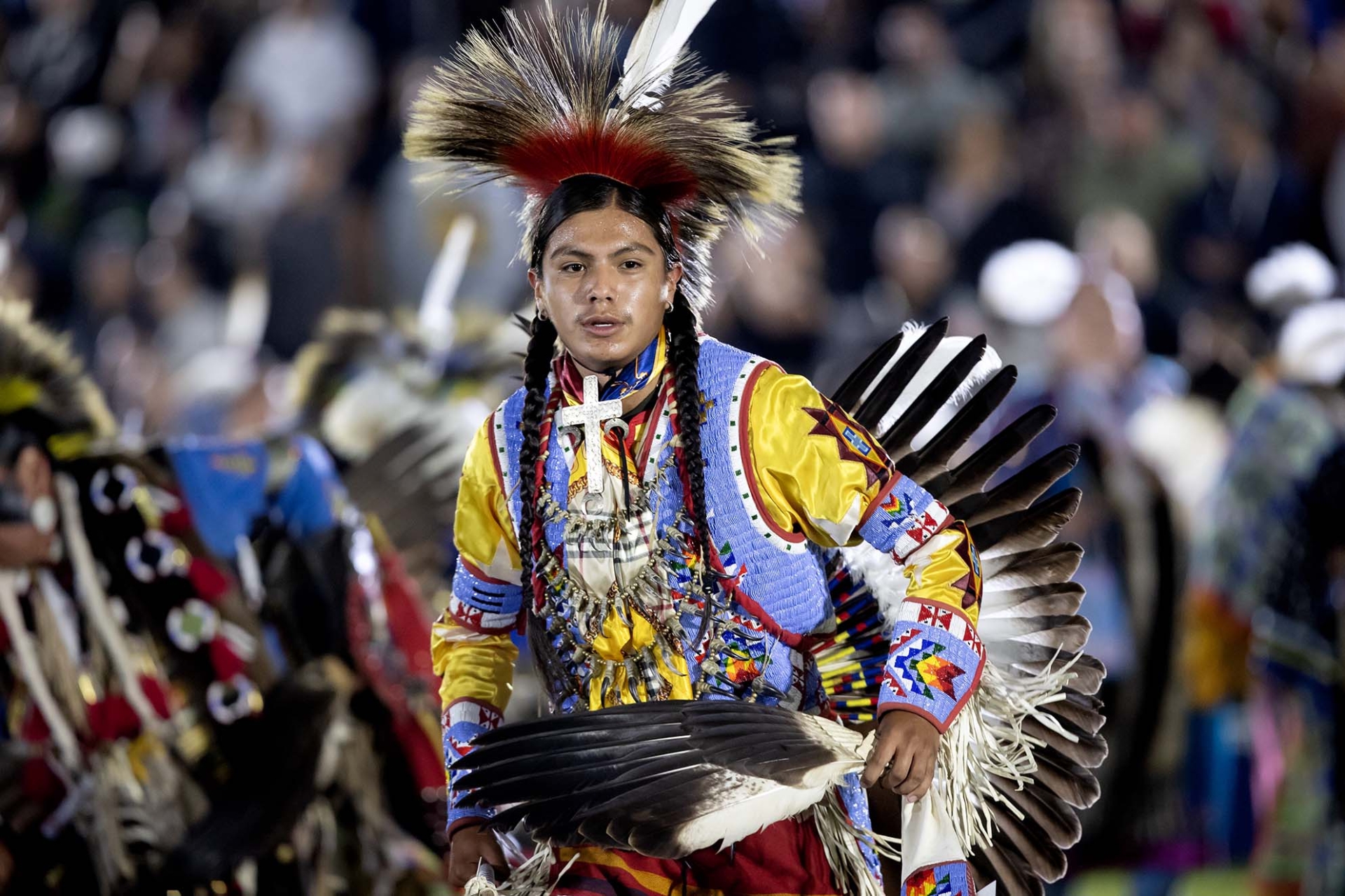 A dancer at the 2024 San. Manuel Pow Wow.