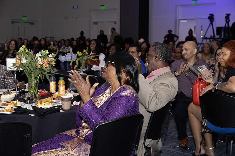 Hosted by the Black Faculty, Staff and Student Association, the Pioneer Breakfast is a premiere event during CSUSB’s Black History Month celebration. Over 350 guests attended the longstanding campus tradition.