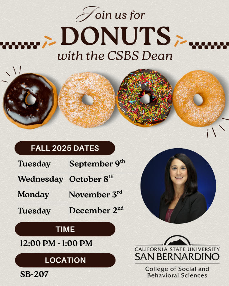 Donuts with the CSBS Dean Fall 2025 Flyer