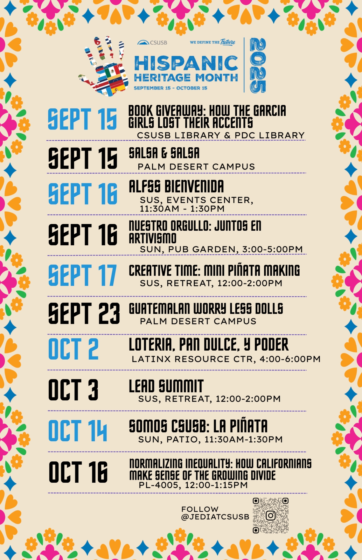 Hispanic Heritage Month flyer