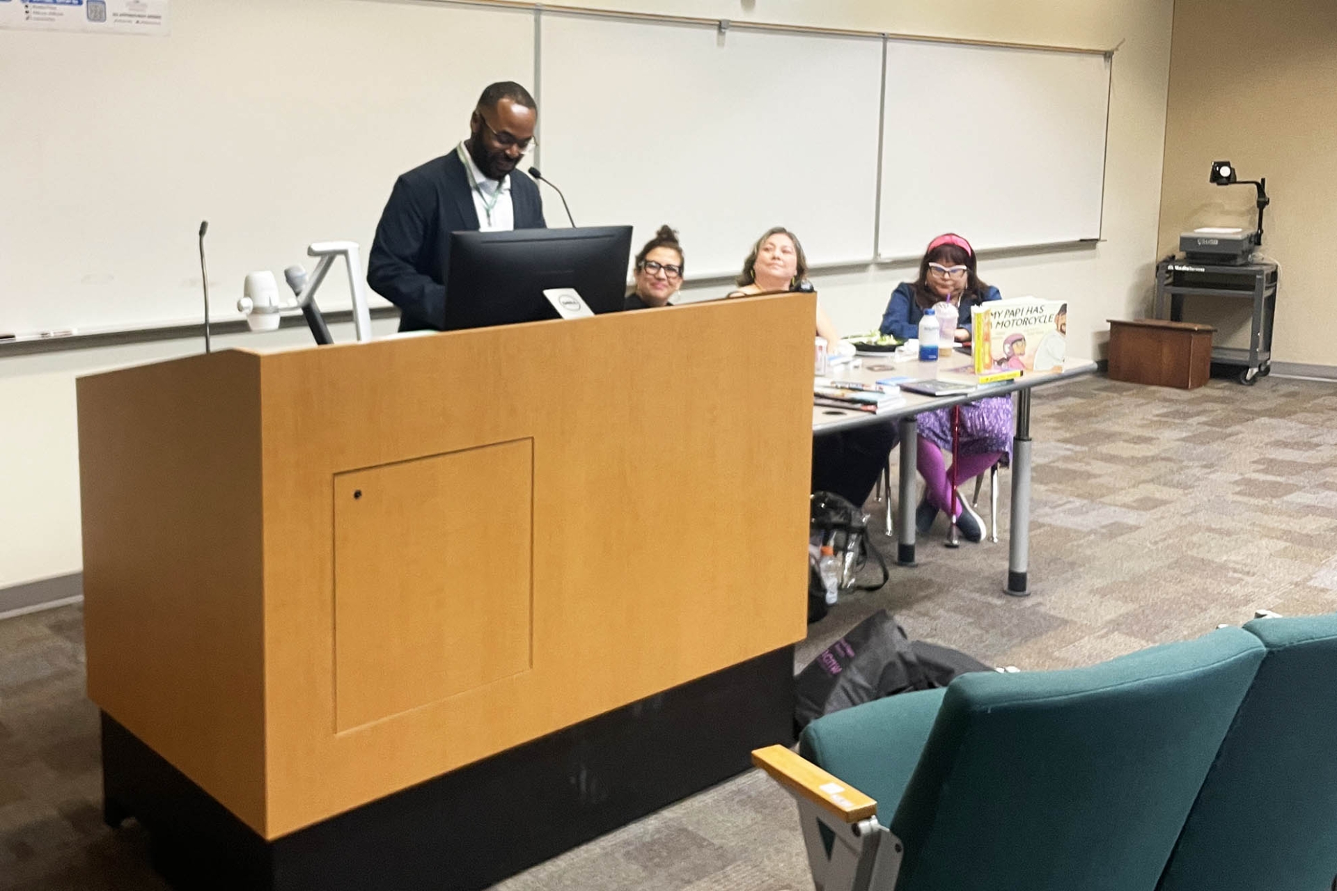 Marc Robinson, associate professor of history, welcomes attendees to the 2nd annual IE People’s History Conference.