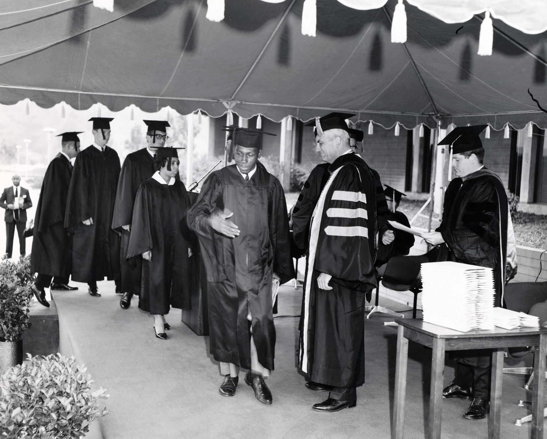 The Class of 1967, the college’s first graduating class.