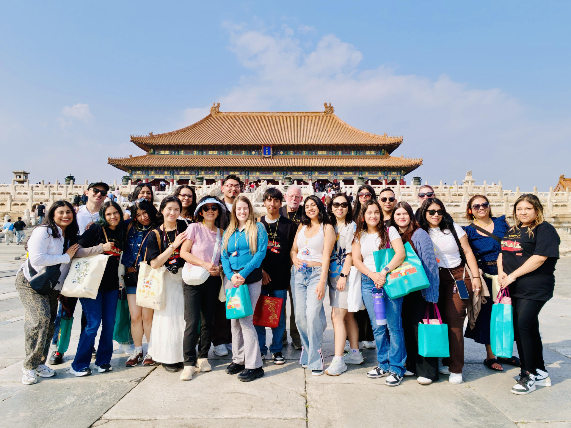Students gather in front of the Forbidden City’s most iconic palace, a UNESCO World Heritage Site, engaging with centuries of history, architecture and cultural legacy at the heart of imperial China.